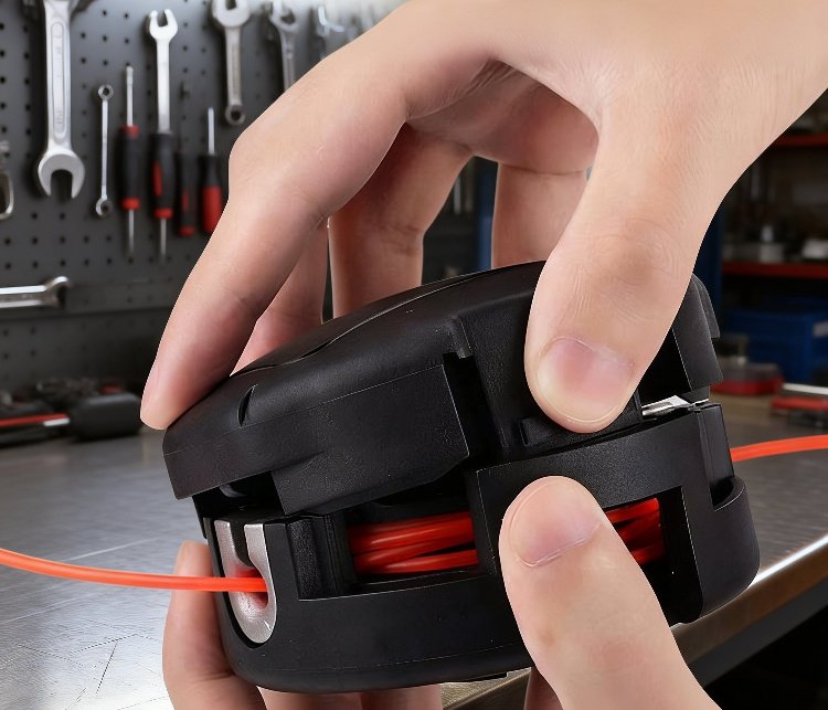 Easy install brush cutter head