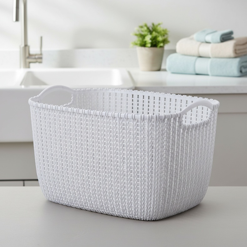 Plastic laundry basket with large capacity