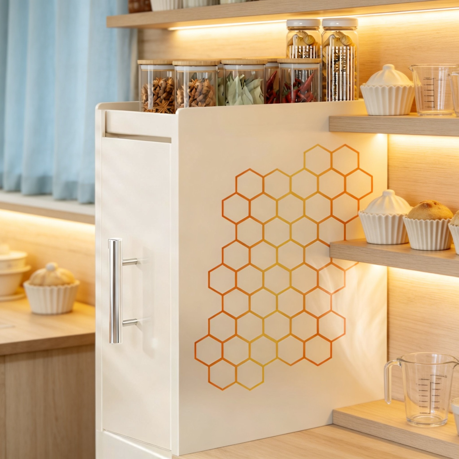 Organizador de especias de hierro, resistente al polvo, para cocina, diseño compacto de mesa