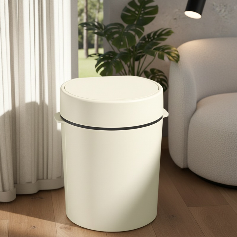 Cubo de basura multifuncional de cocina con almacenamiento y tapa