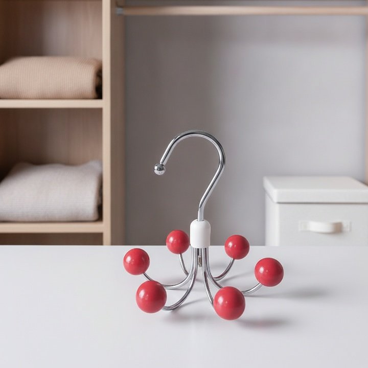 Rotatable 6-Claw Hook Organizer