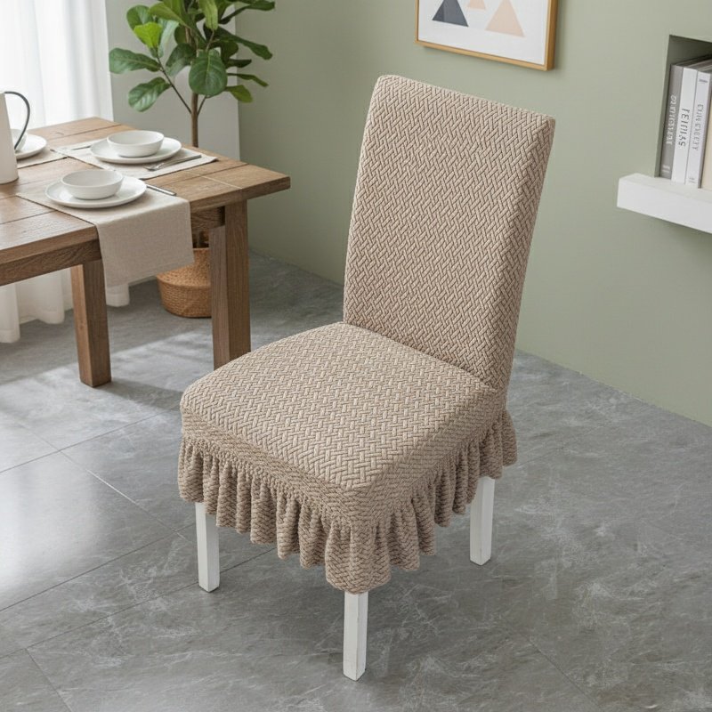 Non-slip chair cover protecting dining furniture