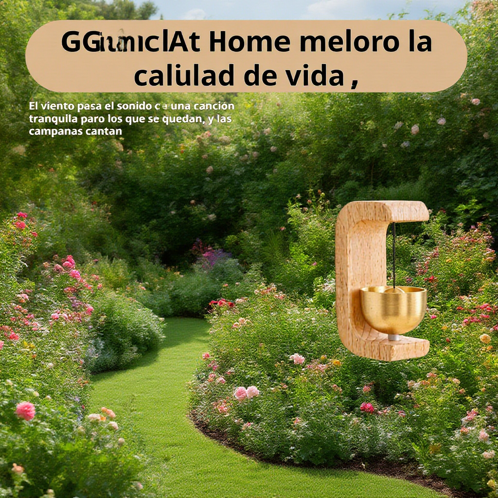 Primer plano de campanilla de viento de latón diseño dopamina