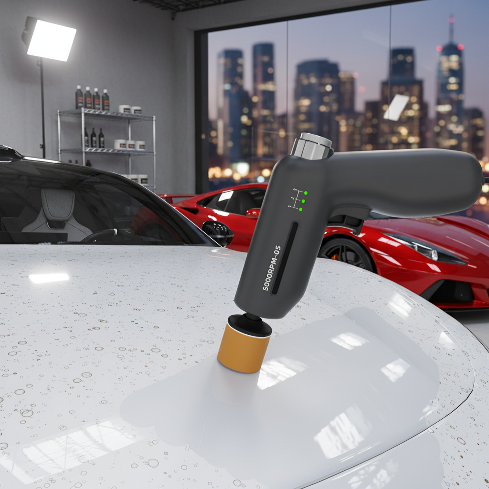 High-efficiency car buffer and polisher