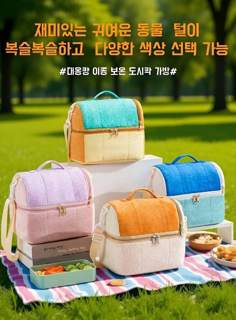 여름 피크닉에 적합한 아이스백 도시락 가방