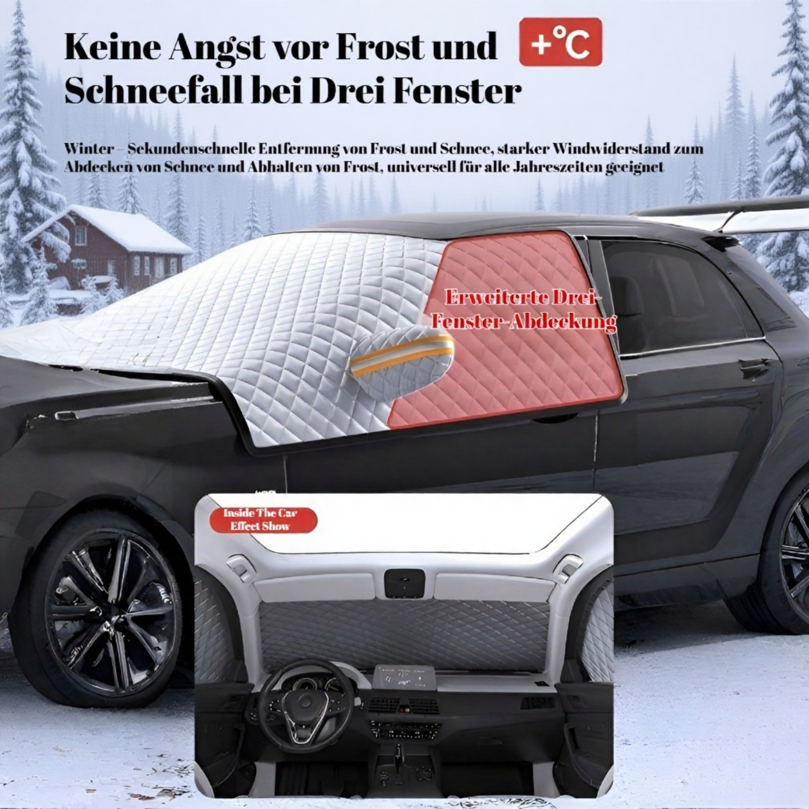 Einfache Installation der Auto Frontscheibenabdeckung