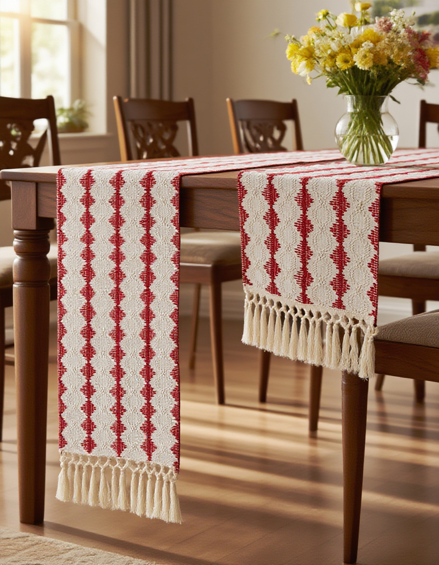 上品なデザインのテーブルフラッグのアップ画像