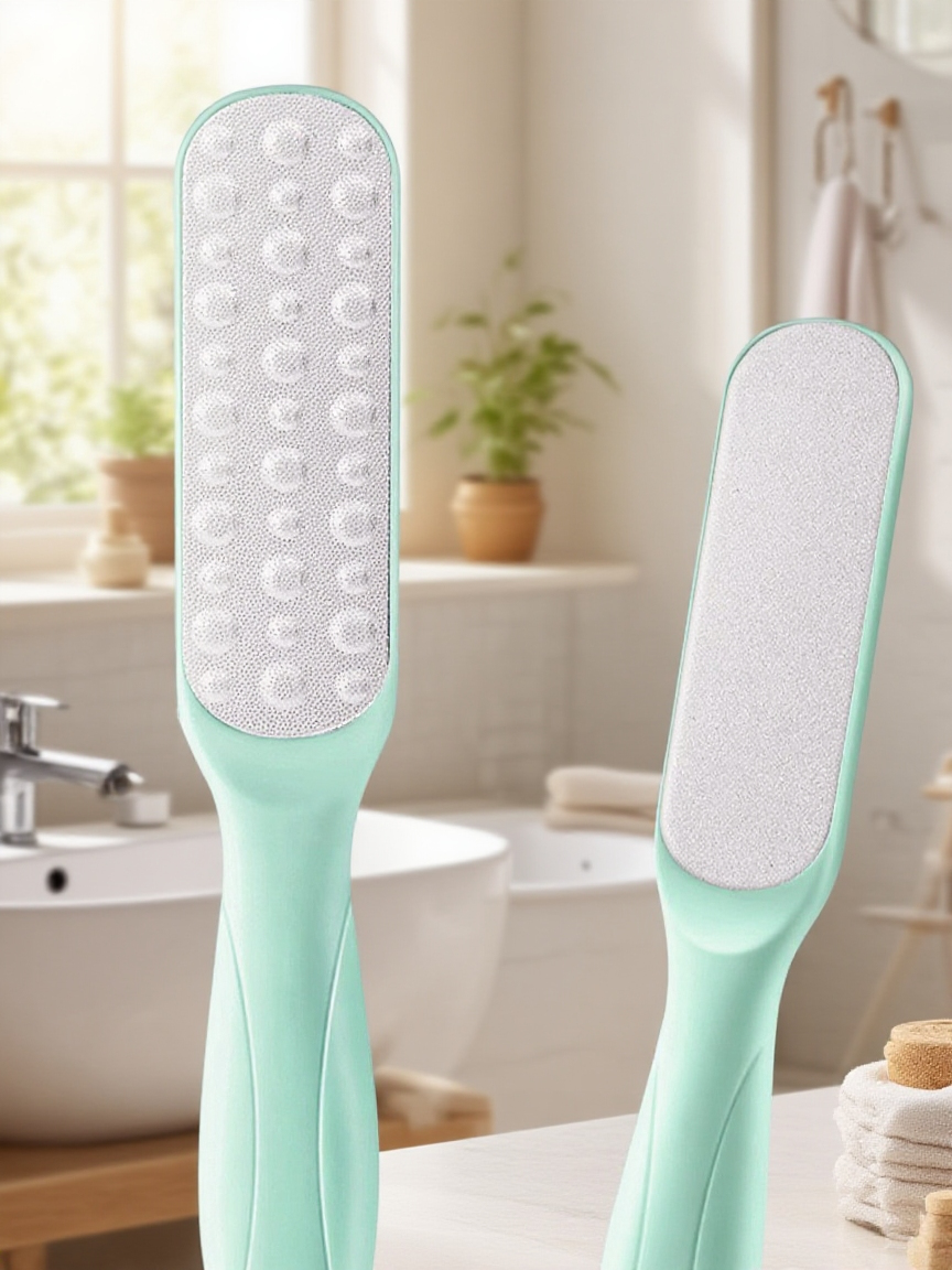 【죽은 피부 각질 한번에 제거】양면 스테인리스 발각질 제거기