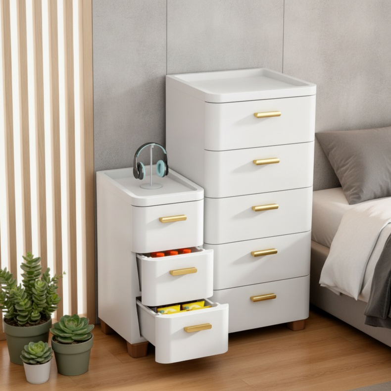 Mueble de almacenamiento doméstico de cajones múltiples para sala de estar