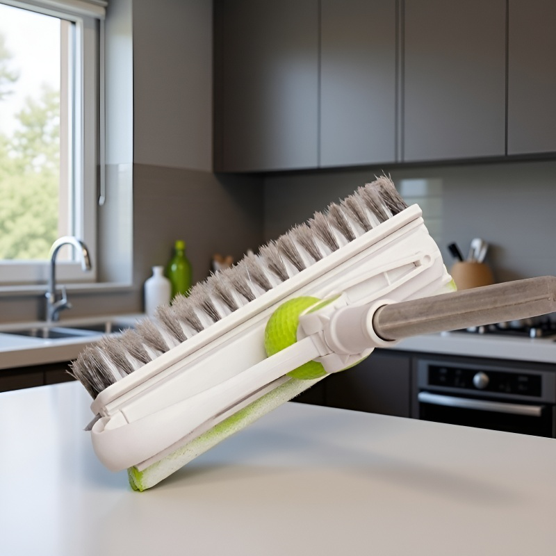Brosse en silicone 2-en-1 pour nettoyage de sol et WC