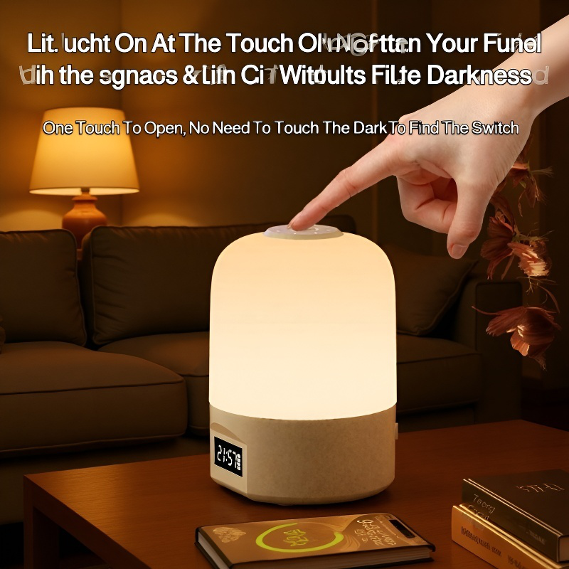 New remote-controlled LED night light, eye-protecting, stepless dimming, rechargeable bedside lamp, 