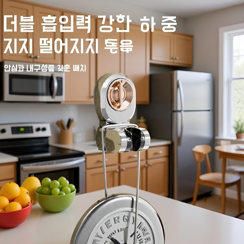 펀치 프리 이동식 샤워기 스탠드 욕실 선반