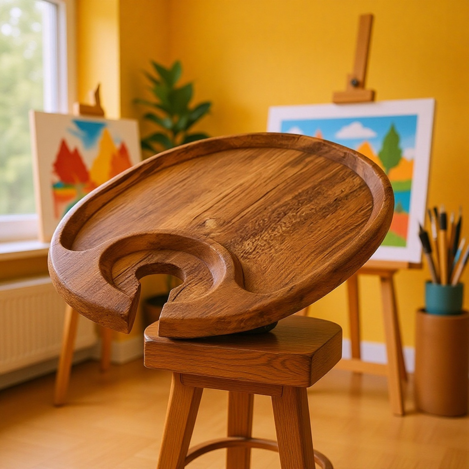 天然木シャンパングラス＆フードプレートパーティートレイ