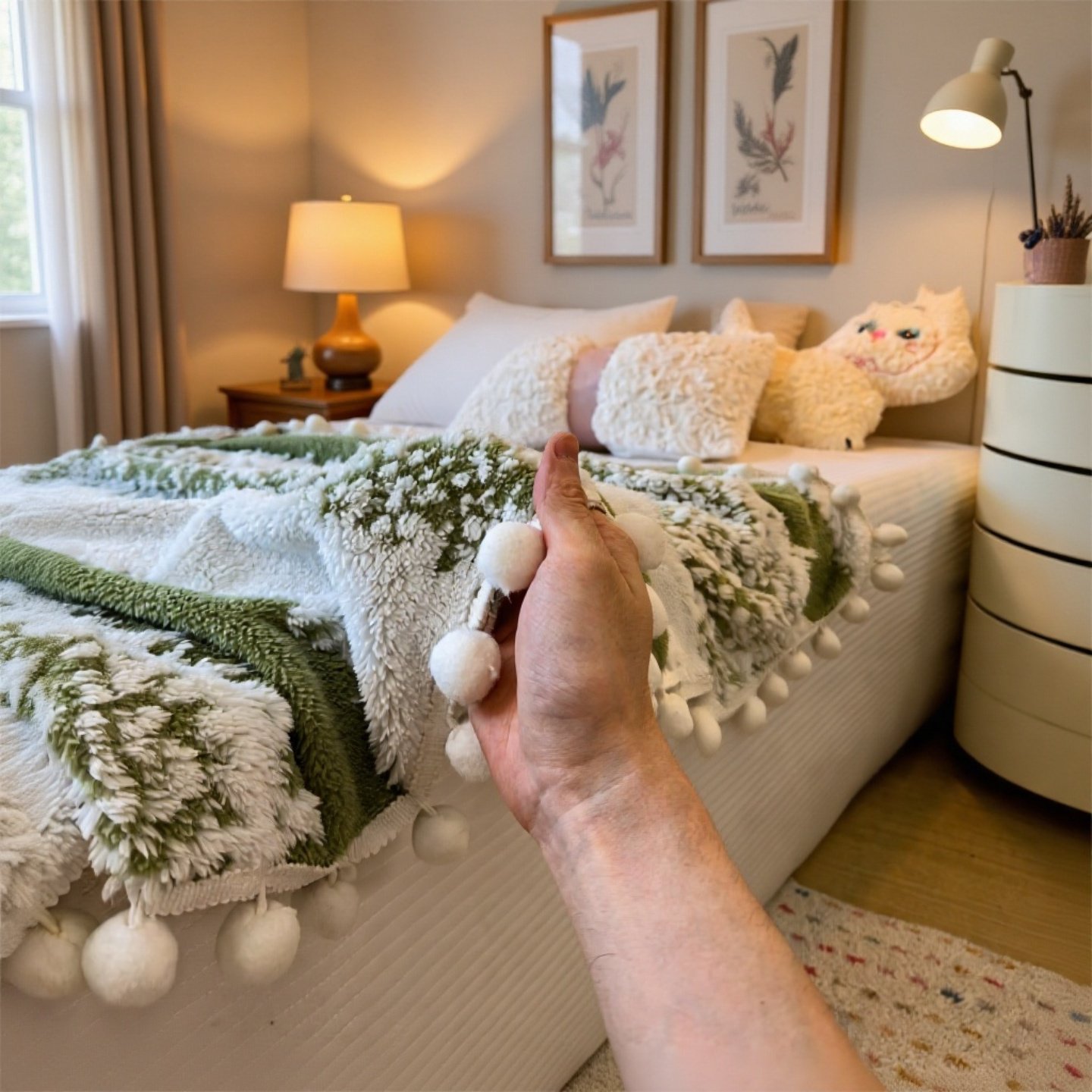 Manta de sofá autocalentable con absorción de humedad, cálida y cómoda