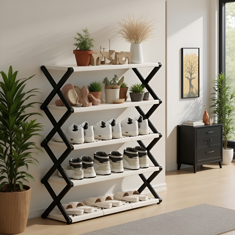 Mehrstöckiges Schuhregal für den Hausgebrauch Regal faltbar tallationsfreies Schuhregal TürSchuhschr