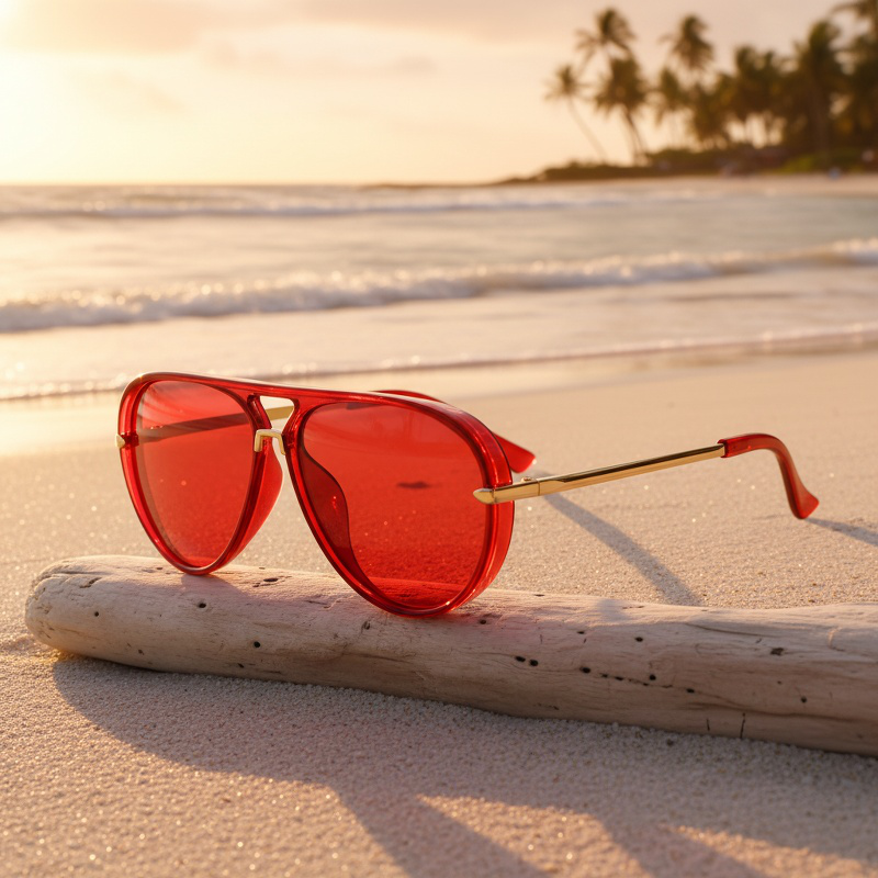 Stylish and versatile trendy oversized aviator sunglasses, new style.