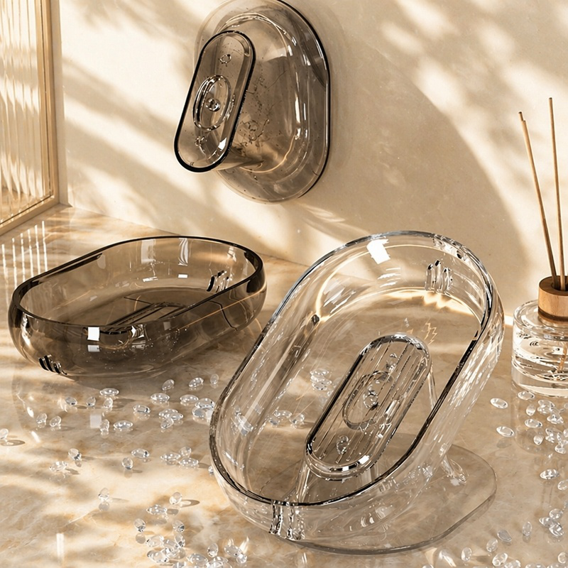 High-end, stylish drainable soap dish for home use
