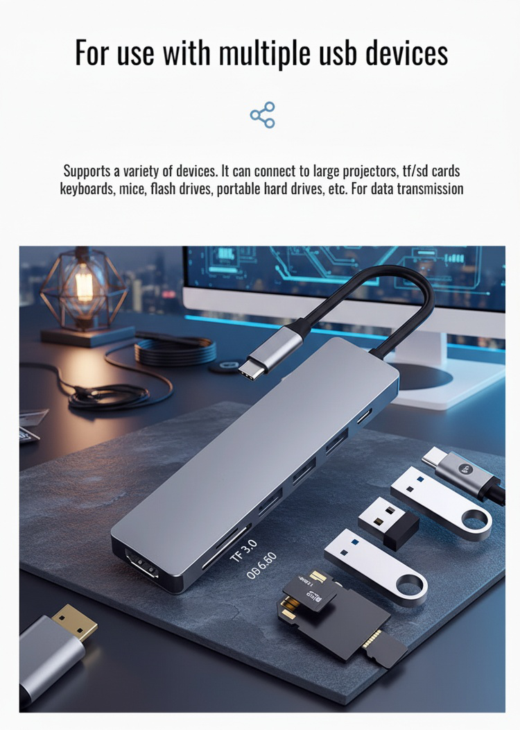 High-speed data transfer USB-C hub