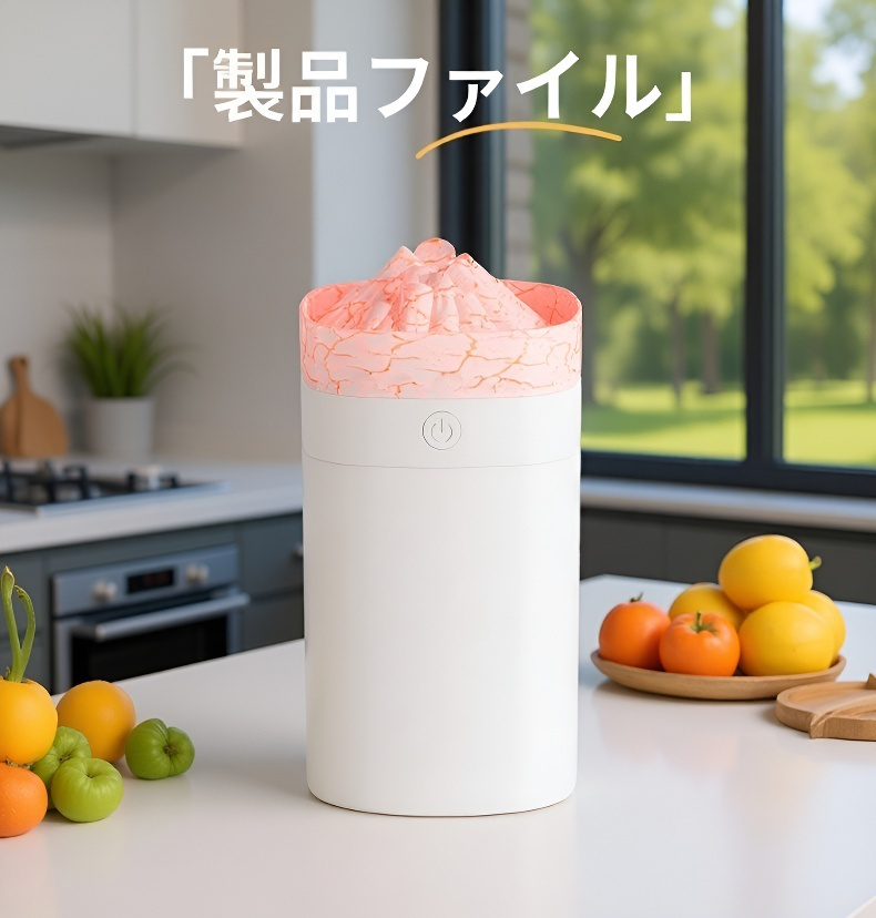 オフィスの机上に設置された加湿器