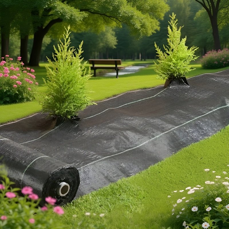 Fruit Tree Weeding Cloth Loaded instalovaná kolem ovocného stromu