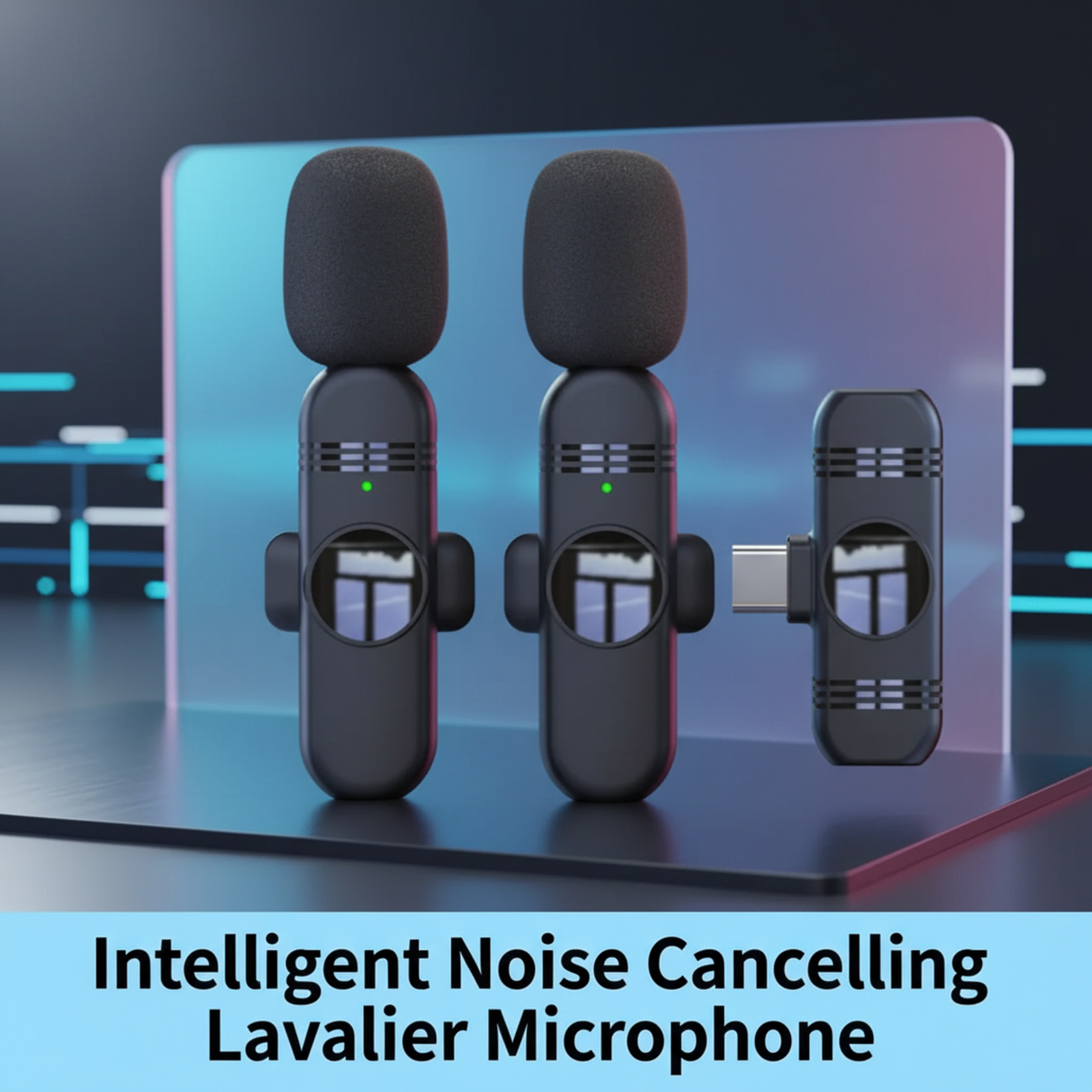 S65 Wireless 2-in-1 Noise Cancelling Lavalier Microphone, High-Quality Audio for Live Streaming