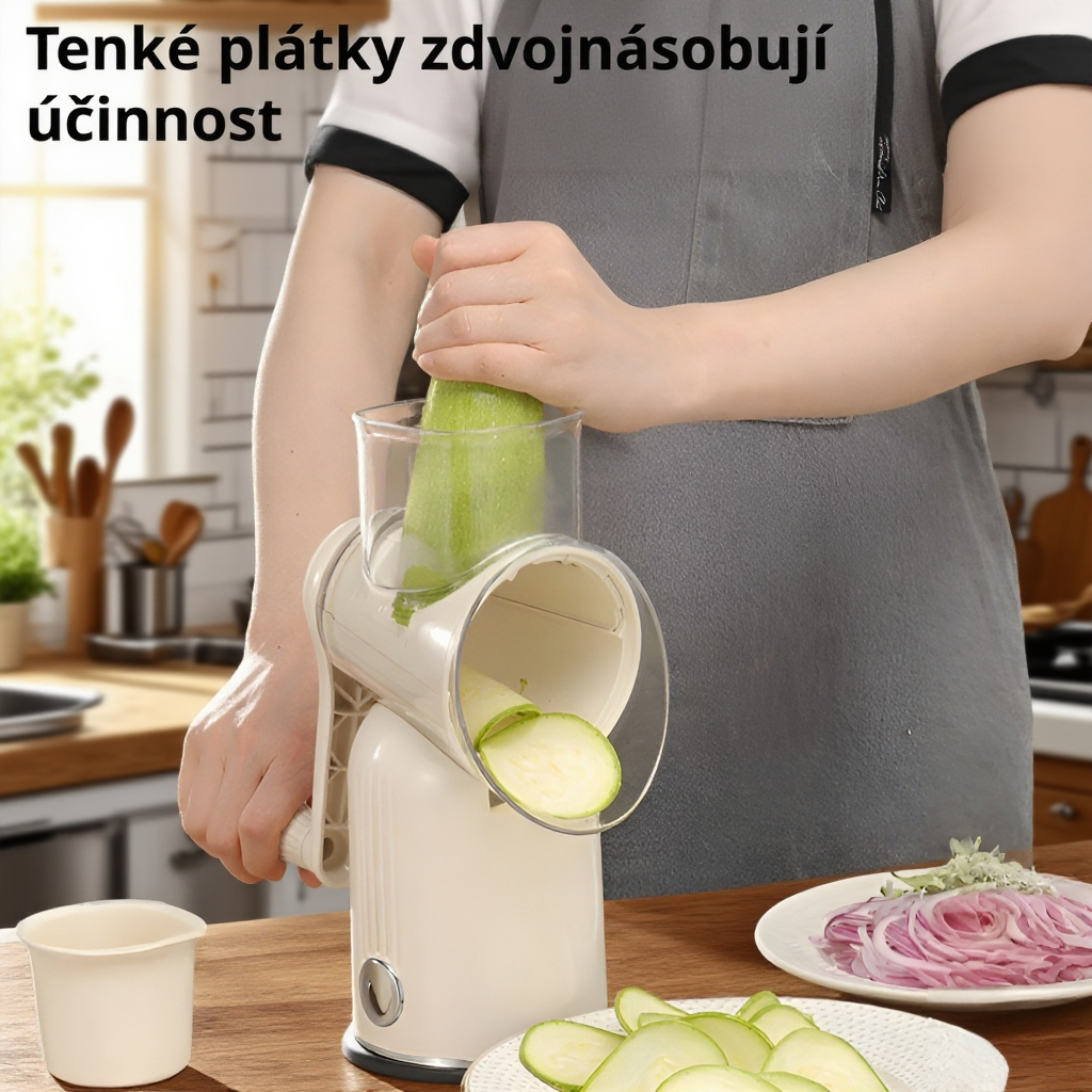 Detail ručního kráječe na zeleninu a brambory