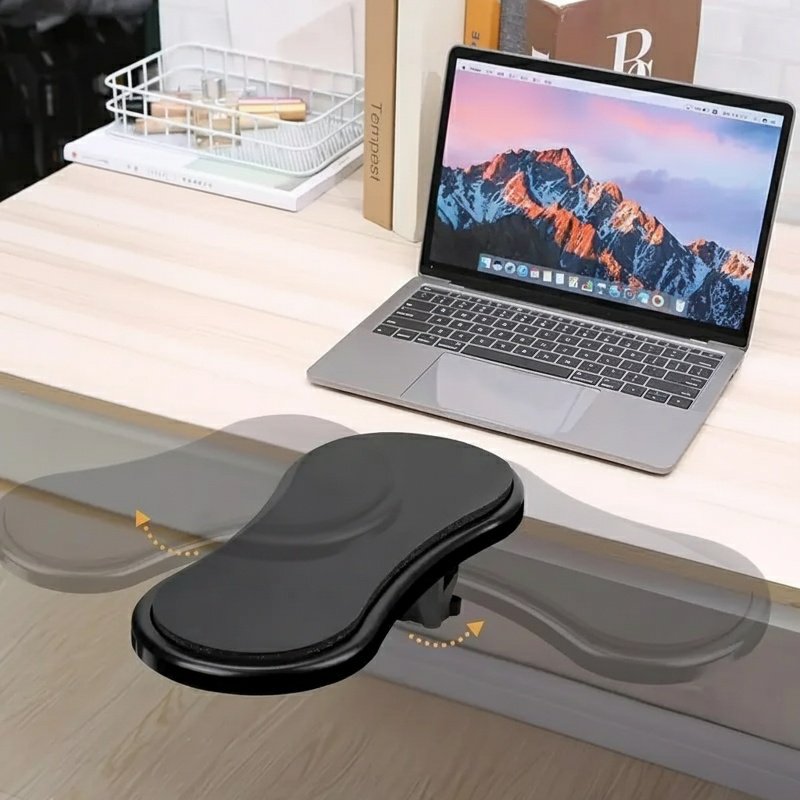 Rotatable ergonomic armrest mouse pad with wrist support