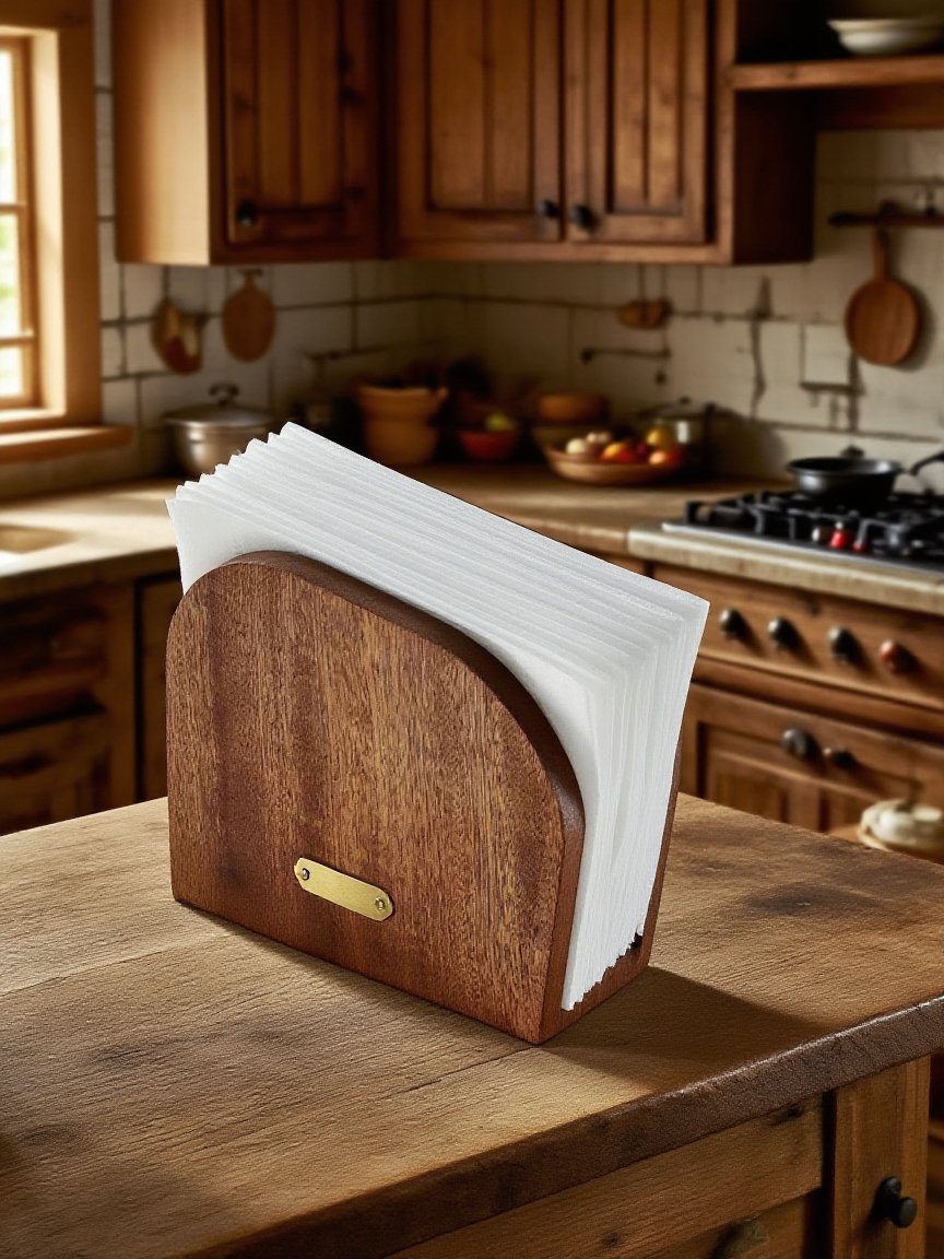 實木餐巾紙收納架材質紋理