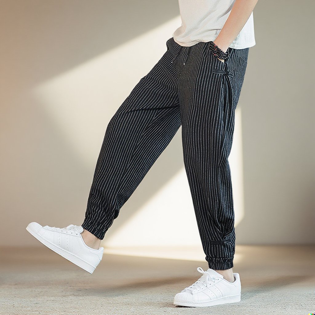 9分丈メンズテーパードパンツ