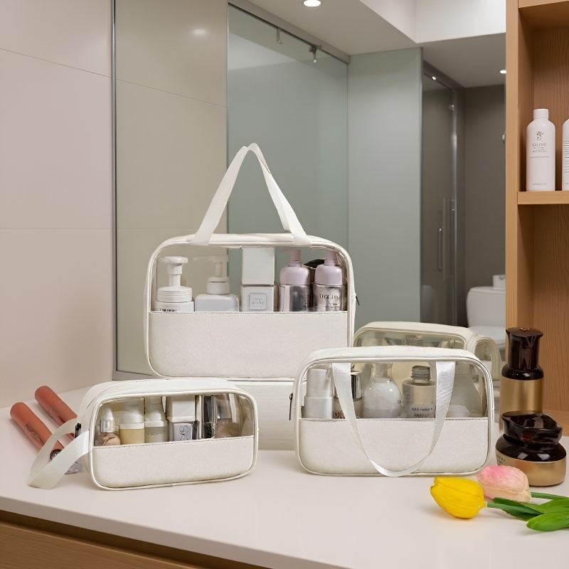 대용량 투명 방수 여행 세면 파우치 