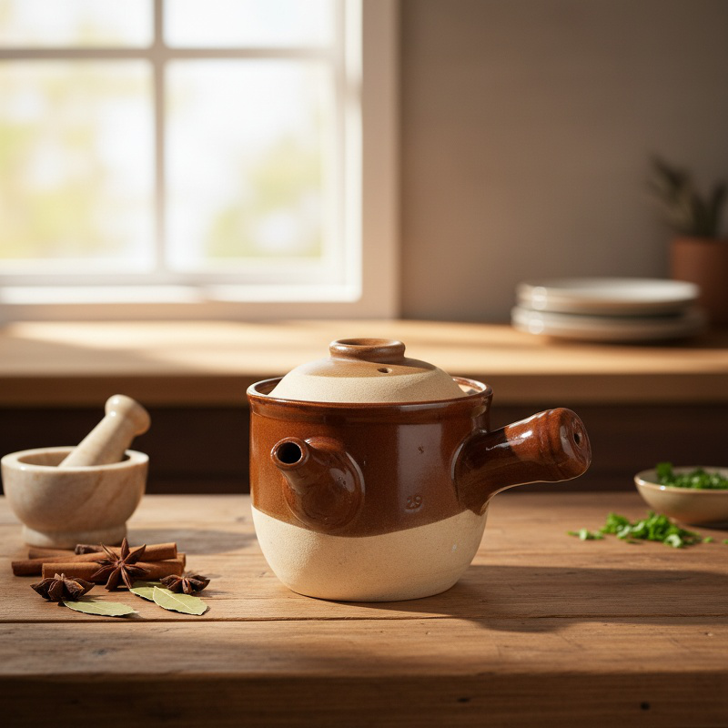 Chinesischer Arznei-Gesundheits-Tontopf, hochtemperaturbeständiger Arzneitopf