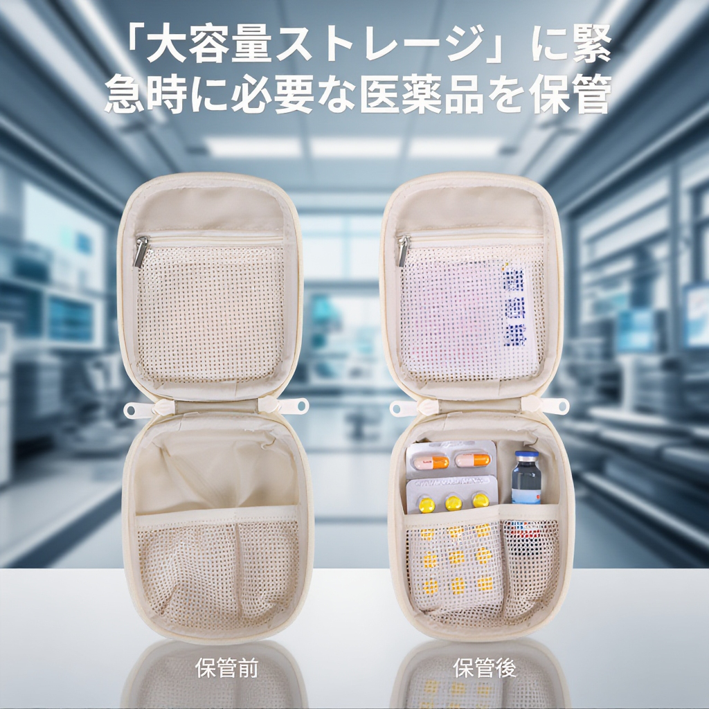 収納力抜群のアウトドア薬バッグの外観