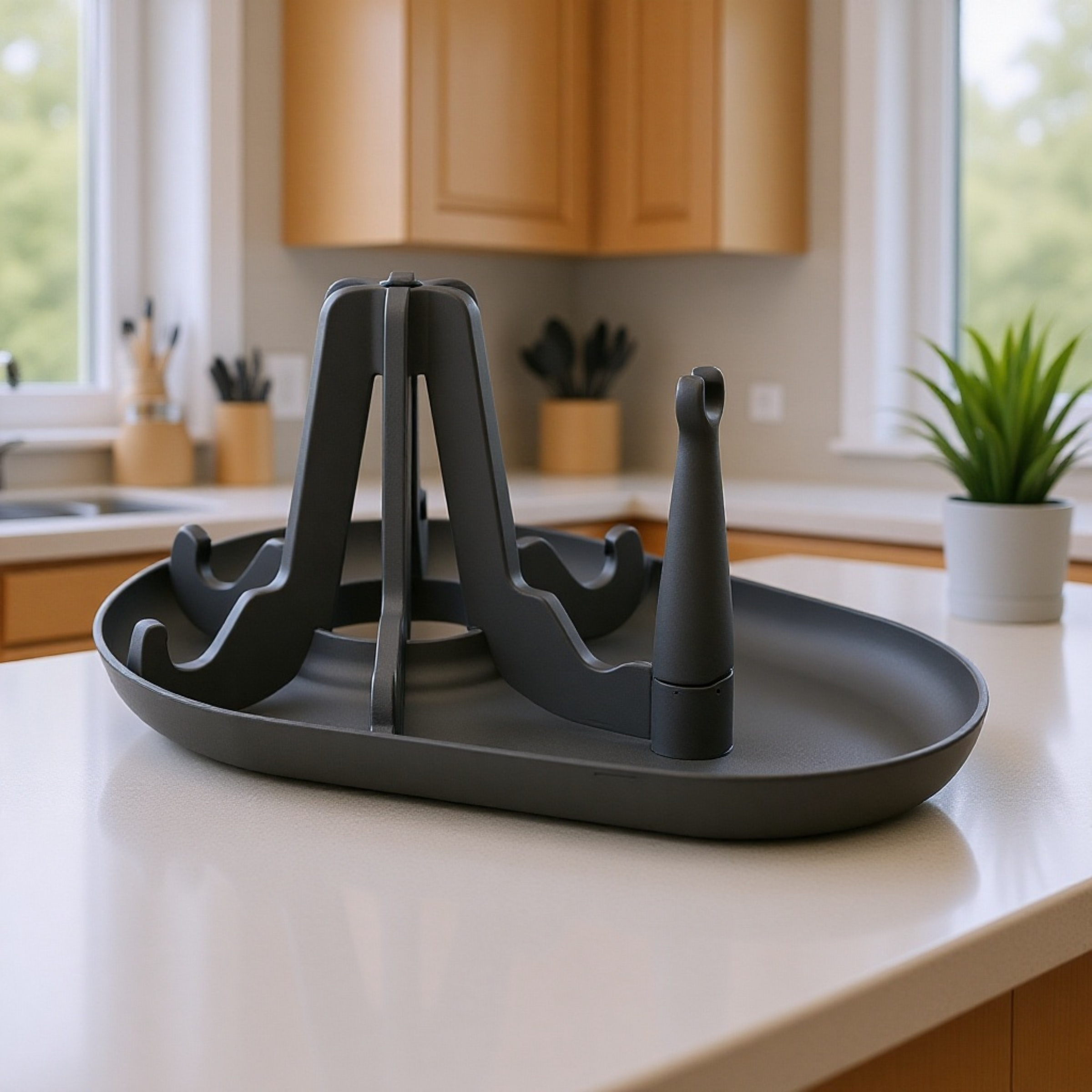 Water bottle and baby bottle quick drain storage rack