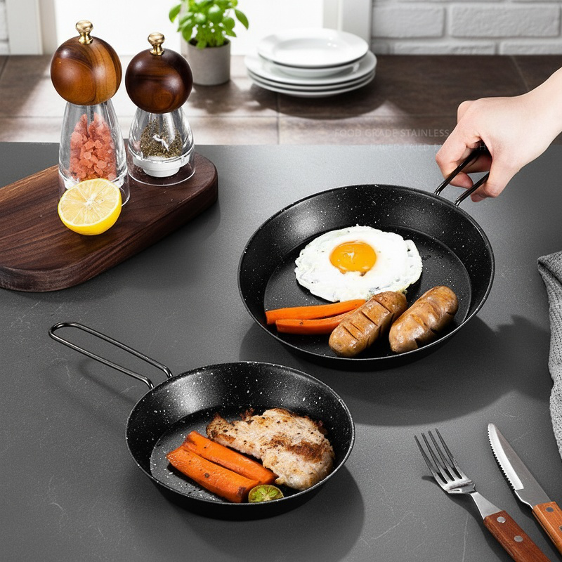 Portable Foldable Outdoor Nonstick Stainless Steel Pan