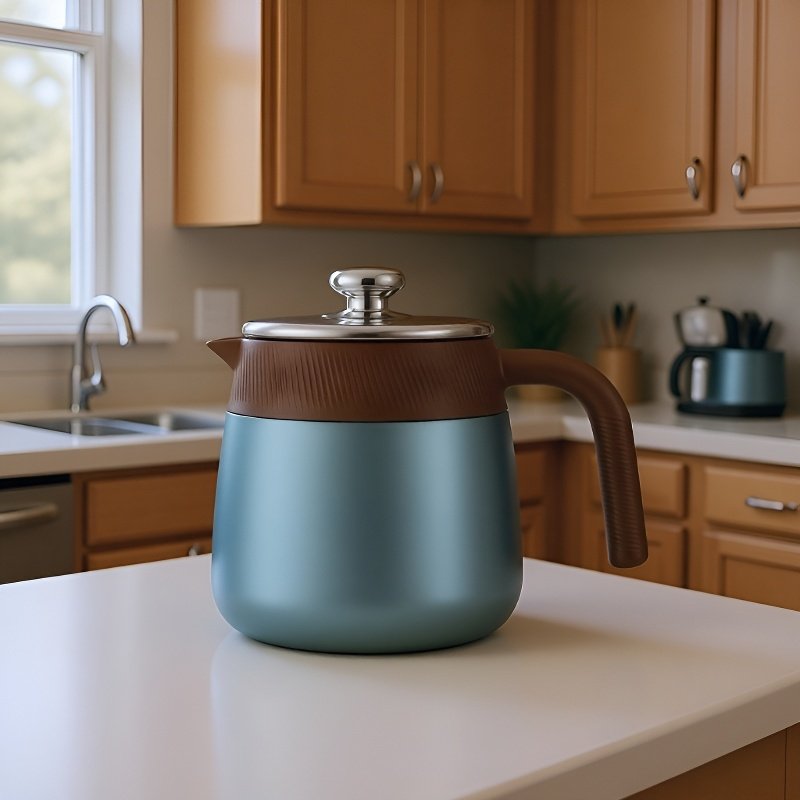 티타늄 내부 대용량 티포트, 분리 설계, 단일 색상