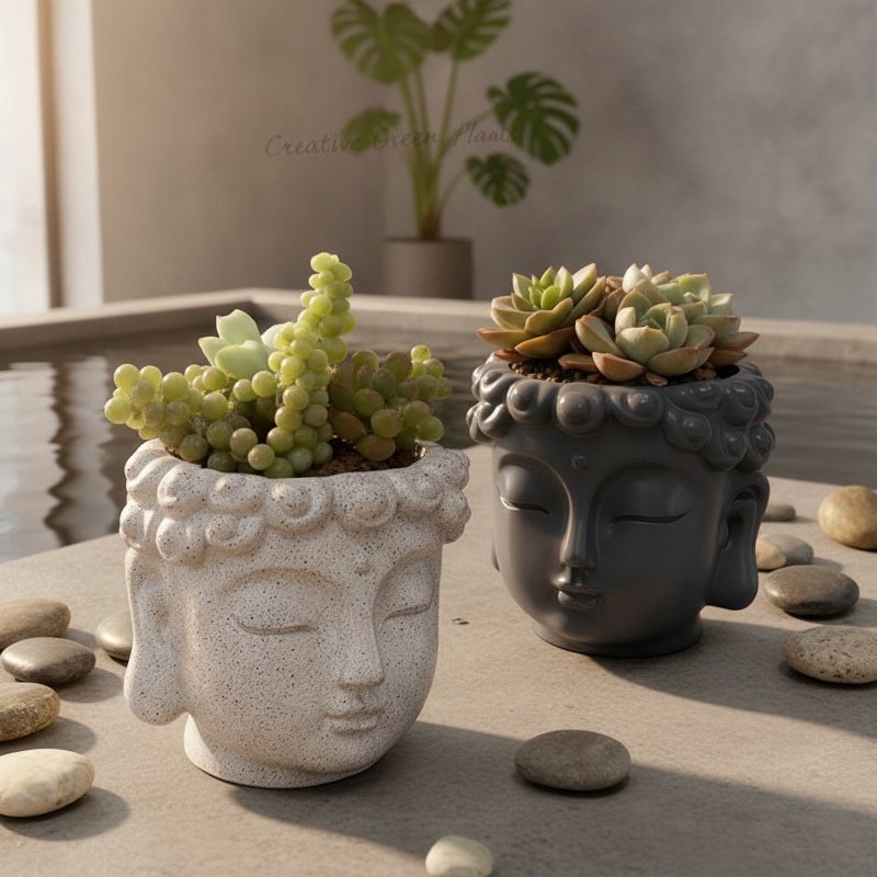 Zen Buddha Kopf Wohnaccessoire