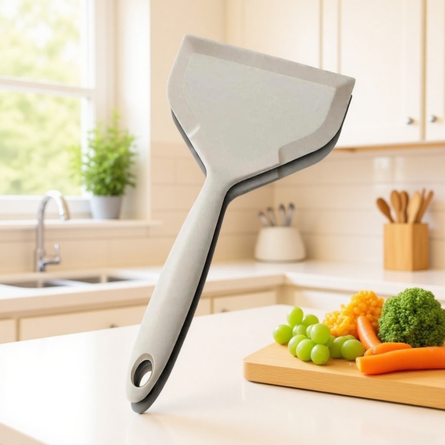 食器を傷つけないソフトシリコンヘラ