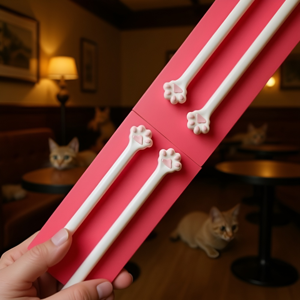 선물용으로 인기 있는 고양이 젓가락