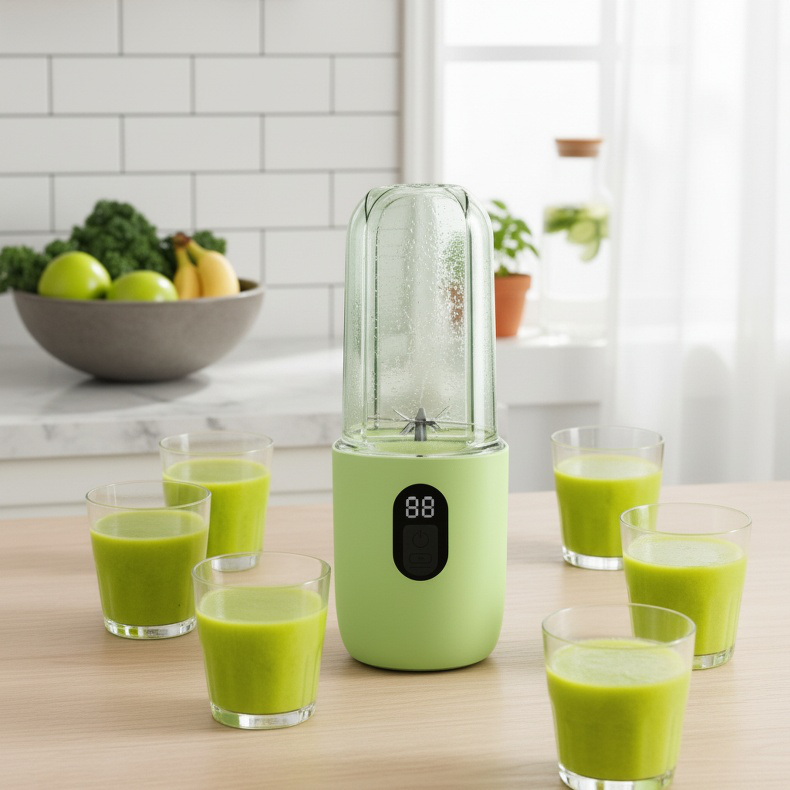 Rechargeable juicing cup for smoothies and juices