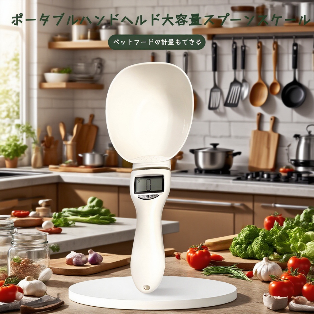 大型スプーン型電子スケール ペットフード計量スプーン