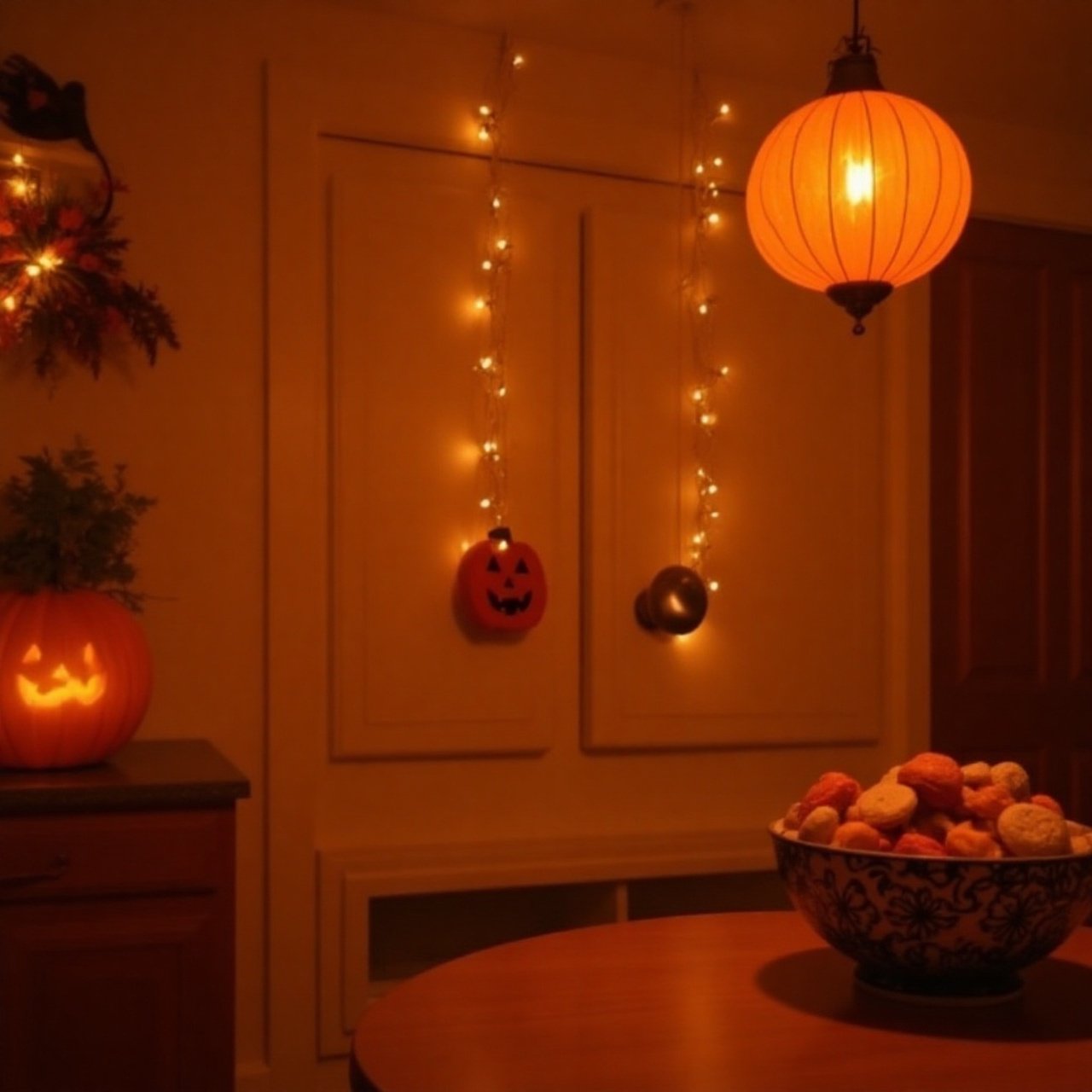 겨울 인테리어용 호박 손잡이 커버