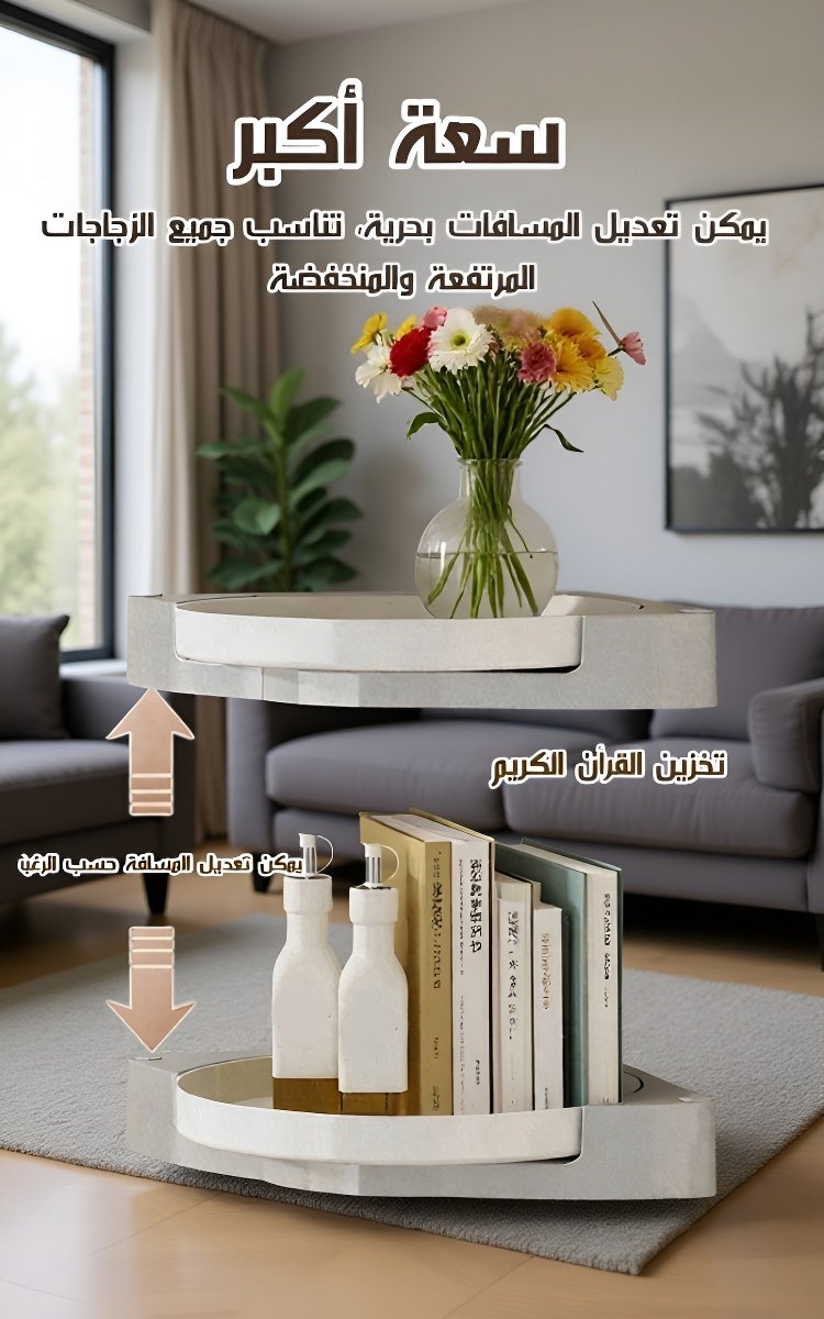 رف تخزين جداري قابل للدوران 360 درجة