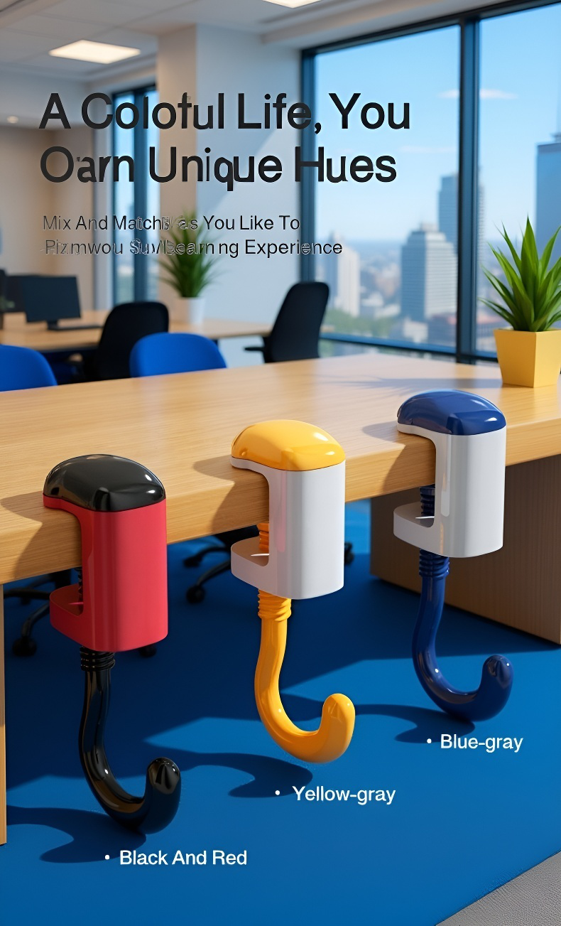 Classroom desk with hook for student book bags