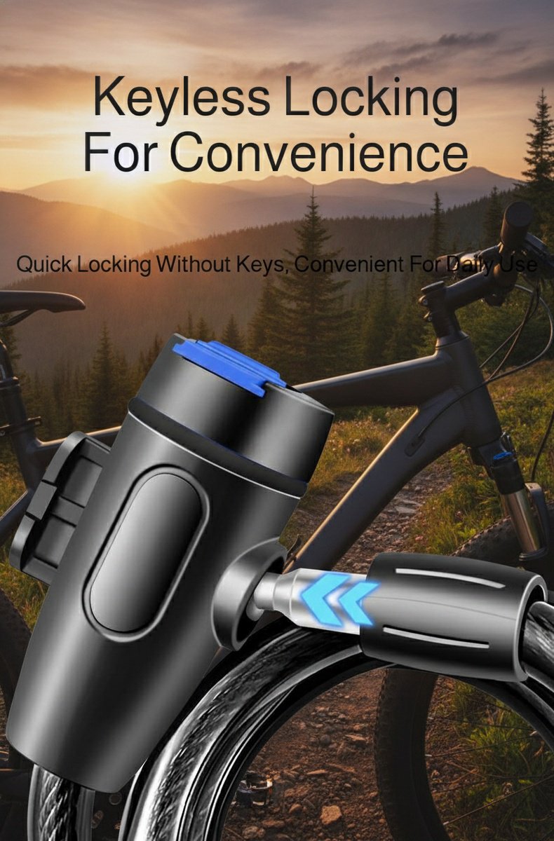 Compact and portable anti-theft lock for cyclists
