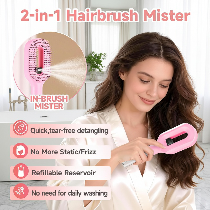 One-click spray anti-flying spray comb