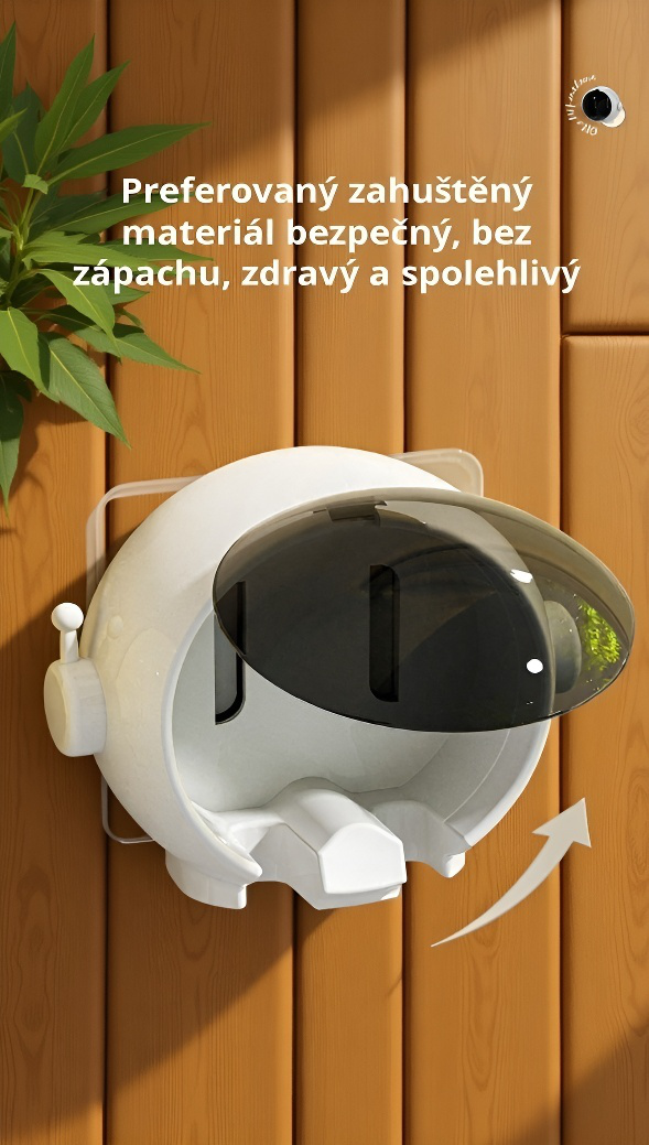 Moderní držák na zubní kartáčky astronaut na zdi