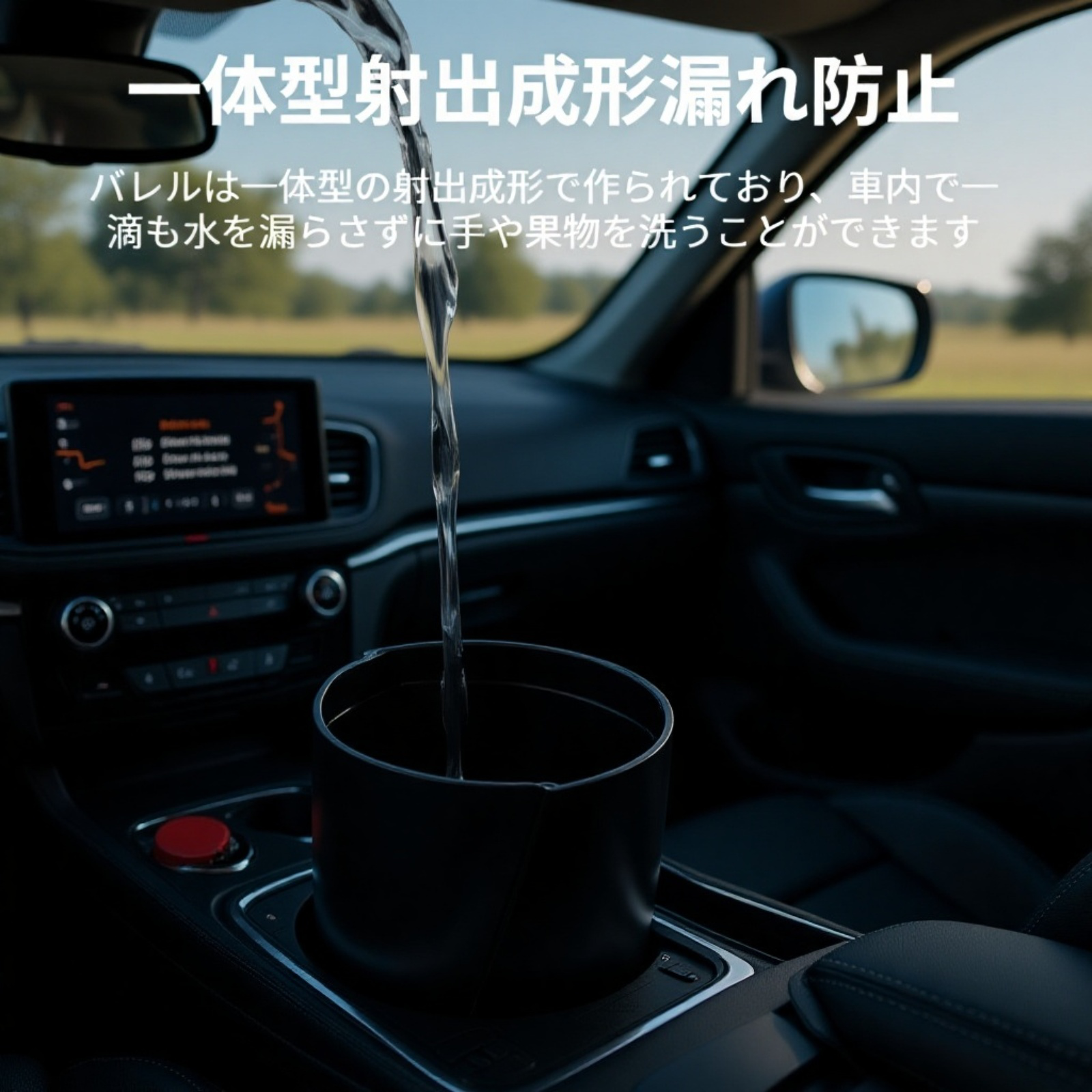 車のドアポケット斜めインサートボトル型ソフトゴミ箱