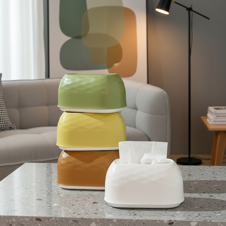 Modern water ripple design tissue box for home and office