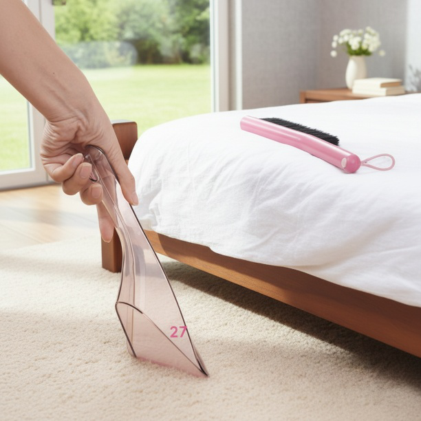 Nettoyeur de lit 2-en-1 à poils doux en action sur un matelas