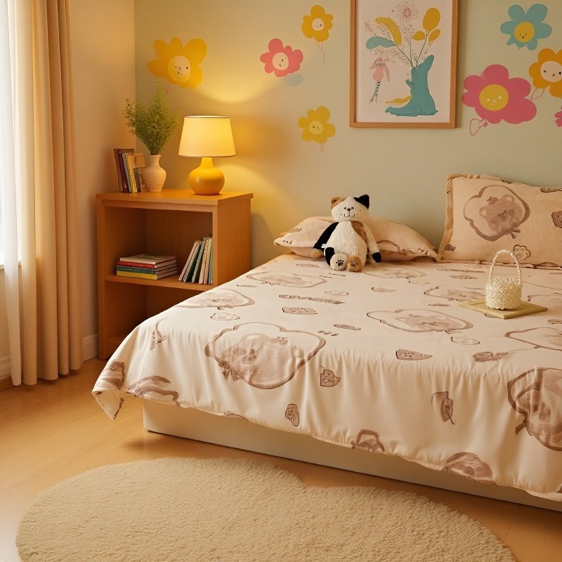 스노우 베드 삿갓 싱글 겨울 도톰 밀크 플리스 매트리스 커버 풀백 매트리스 침대 커버 몽스 베드